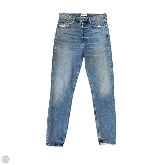 Jeans Straight By Agolde In Blue Denim, Size: 4