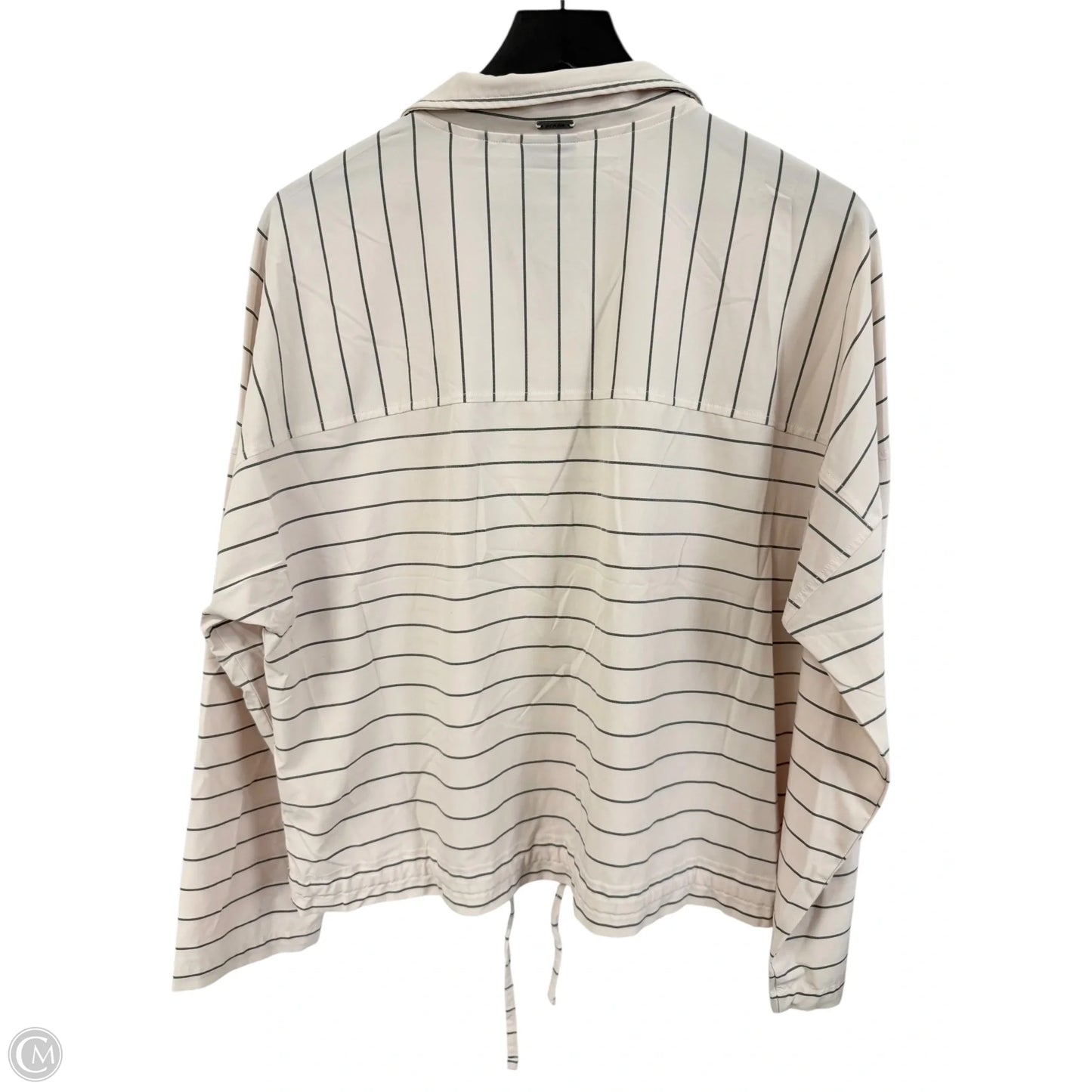 Athletic Top Long Sleeve Collar By Prana In Grey & Pink, Size: M