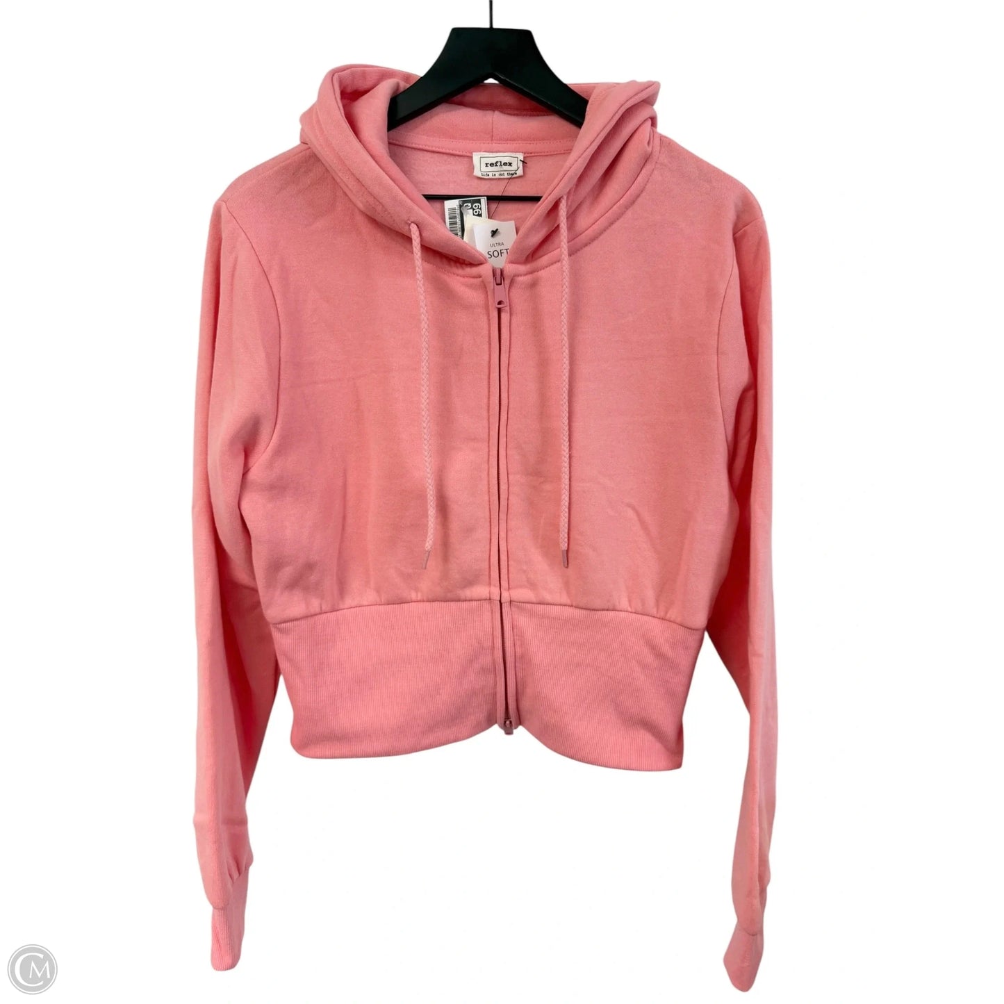 Sweatshirt Hoodie By Reflex In Pink, Size: L