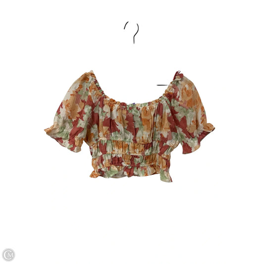 Top Short Sleeve By Sage In Multi-colored, Size: L