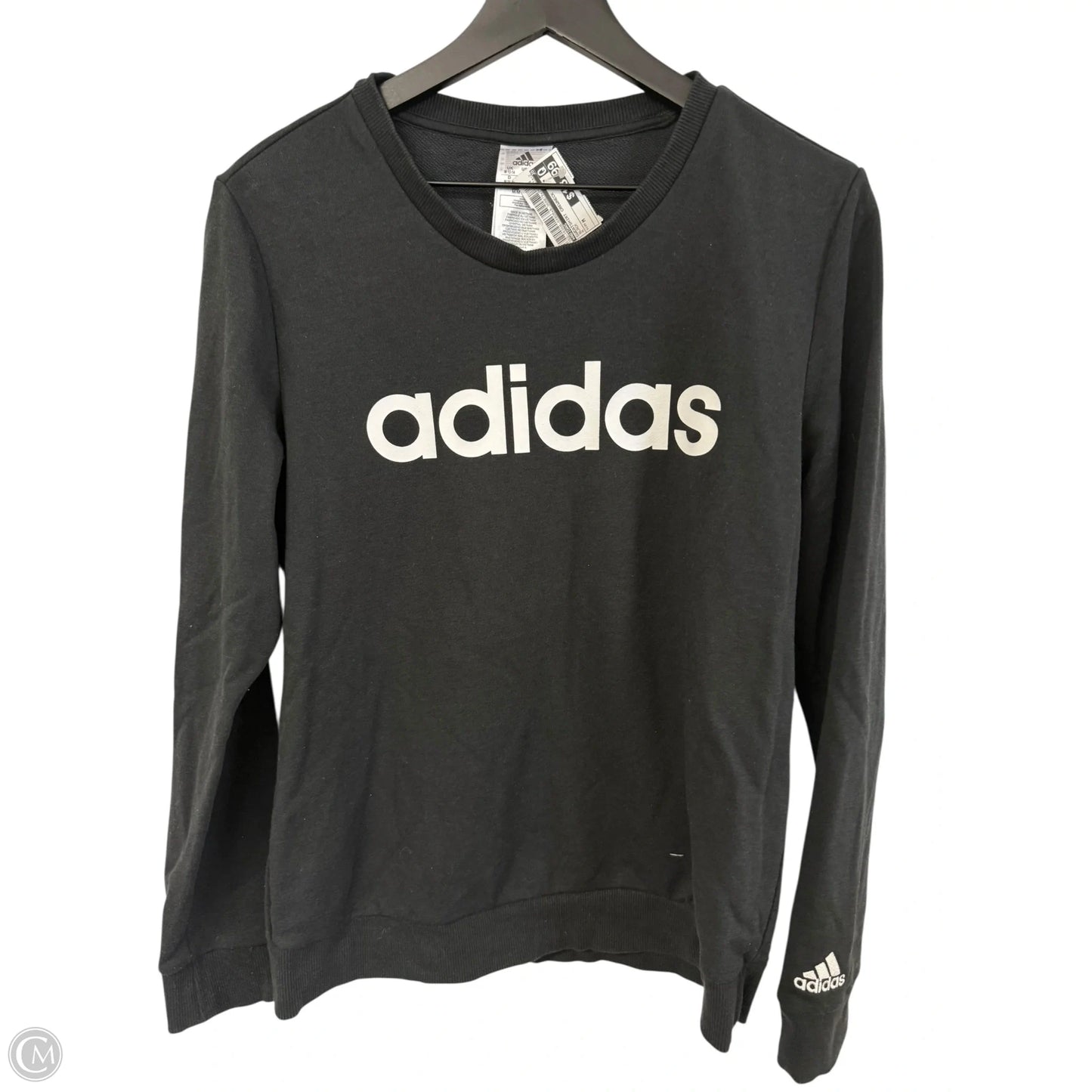 Sweatshirt Crewneck By Adidas In Black, Size: M