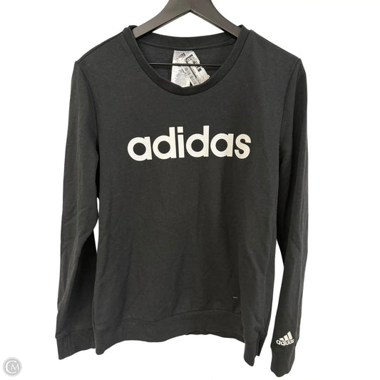 Sweatshirt Crewneck By Adidas In Black, Size: M