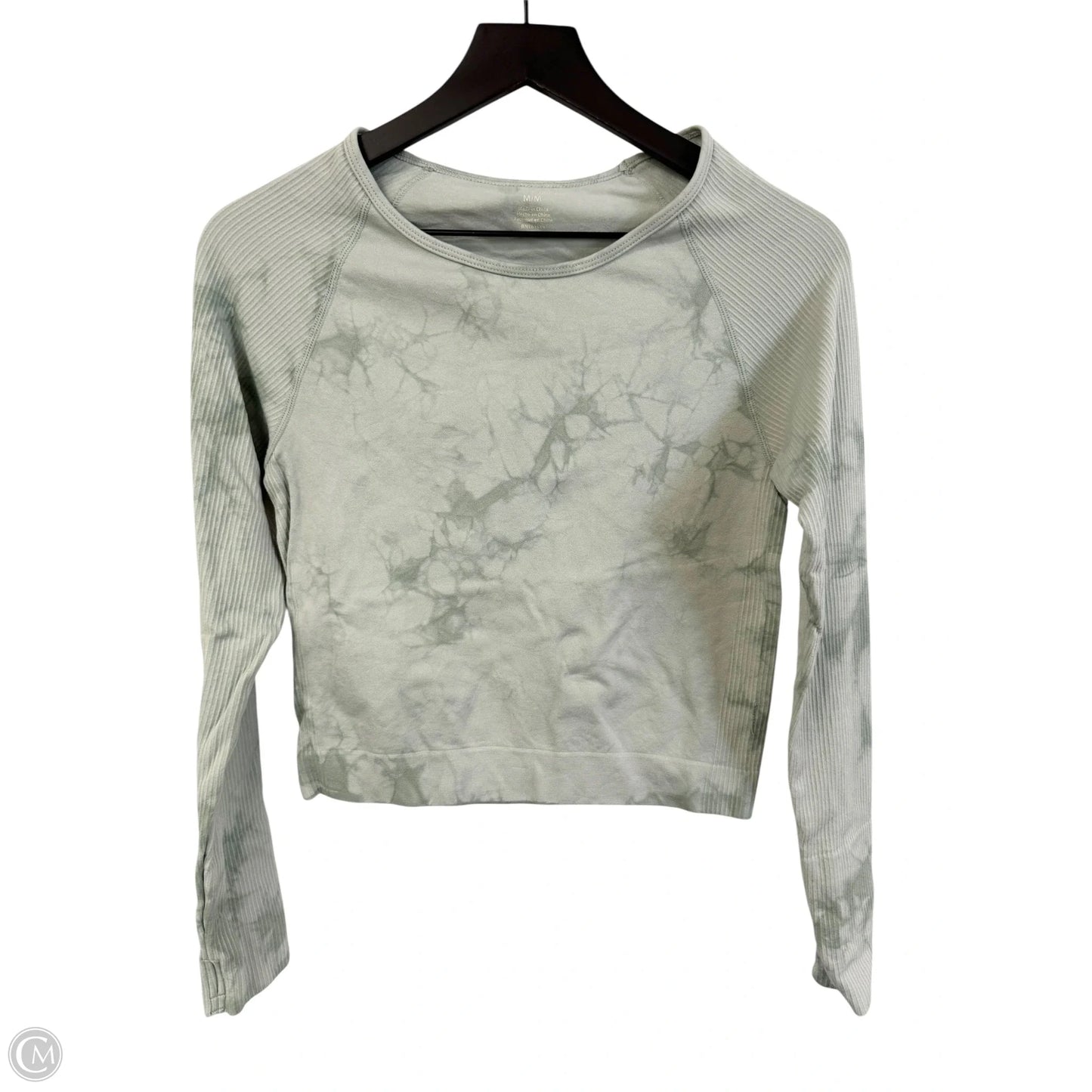 Athletic Top Long Sleeve Crewneck By Clothes Mentor In Green, Size: M