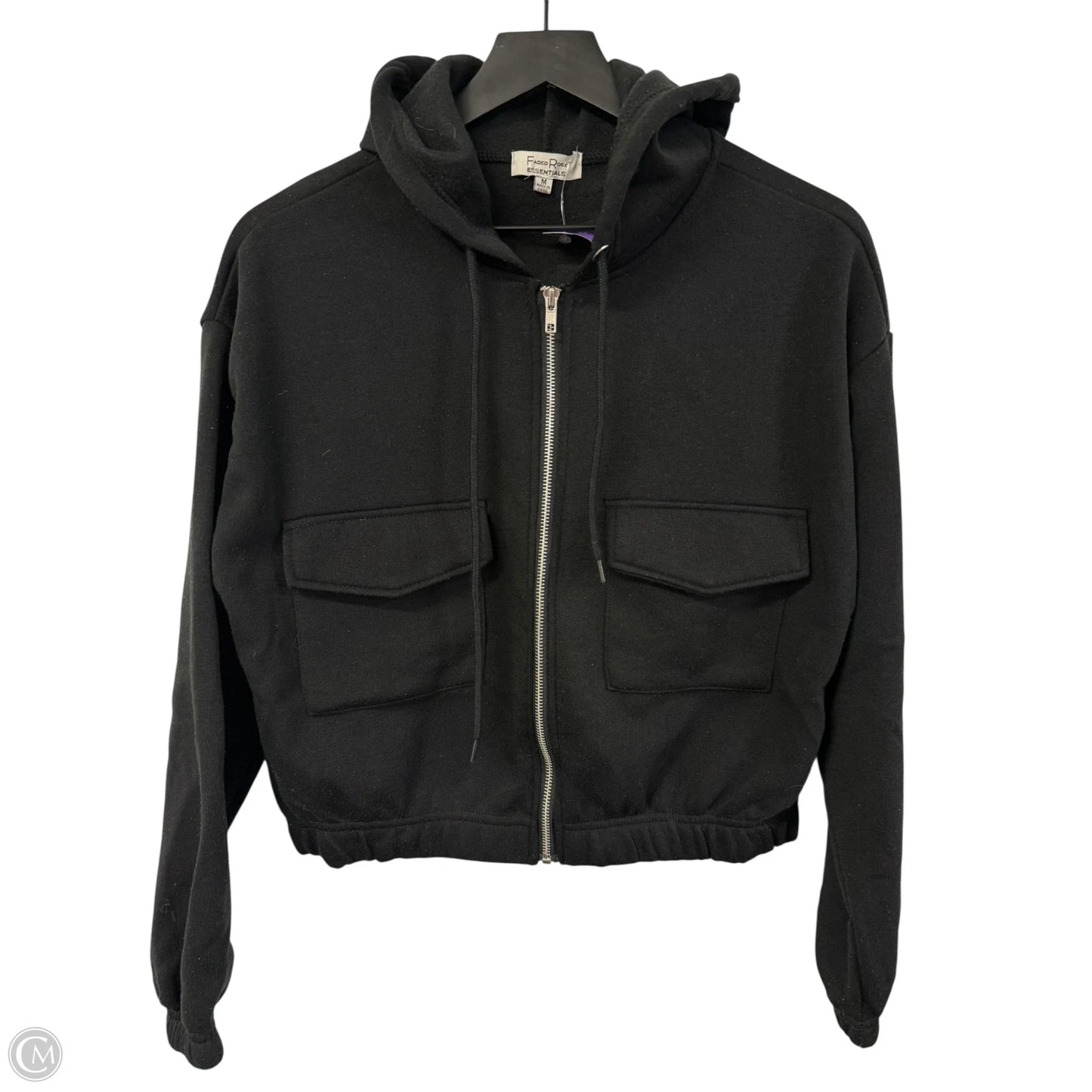 Sweatshirt Hoodie By Clothes Mentor In Black, Size: M