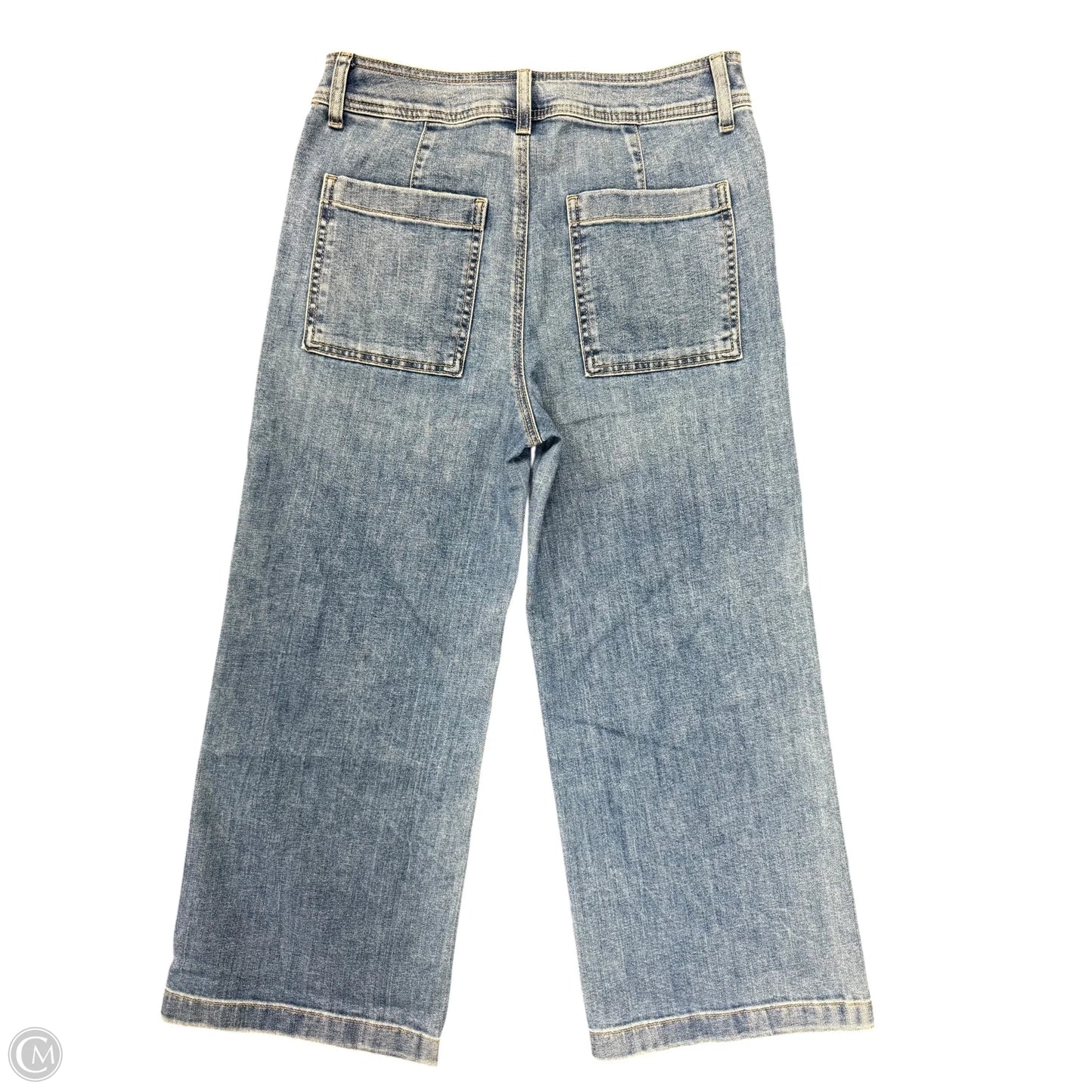 Jeans Cropped By Chicos In Blue Denim, Size: 6