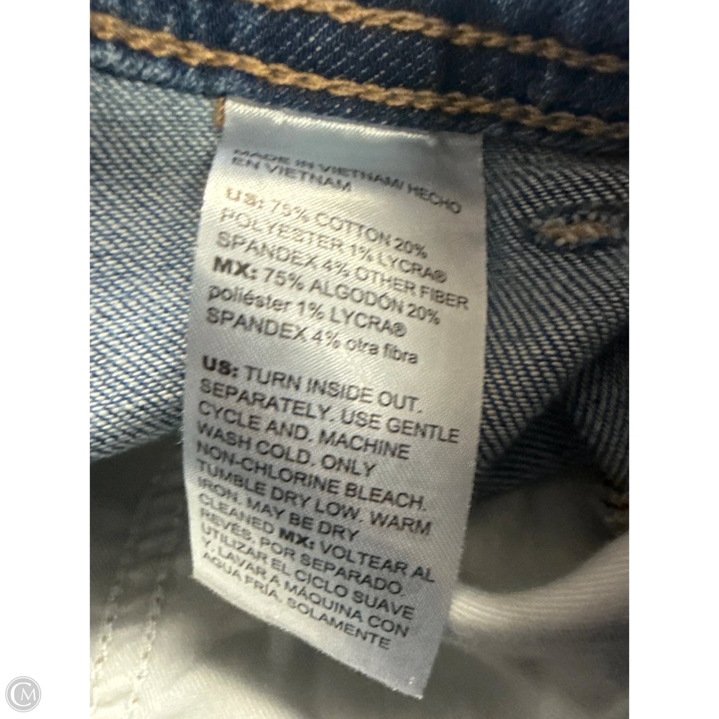 Jeans Cropped By Chicos In Blue Denim, Size: 6