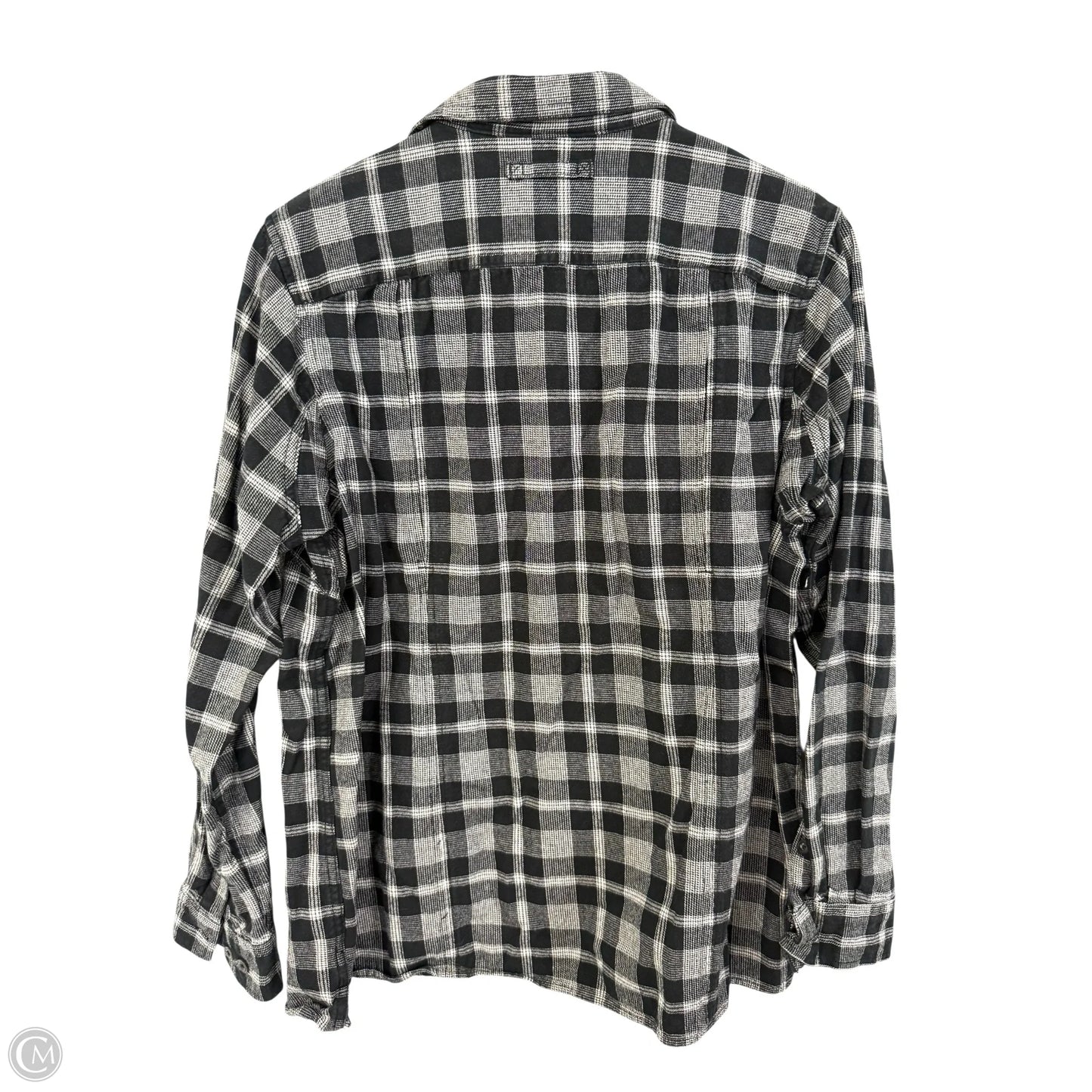 Blouse Long Sleeve By Duluth Trading In Black & Grey, Size: L