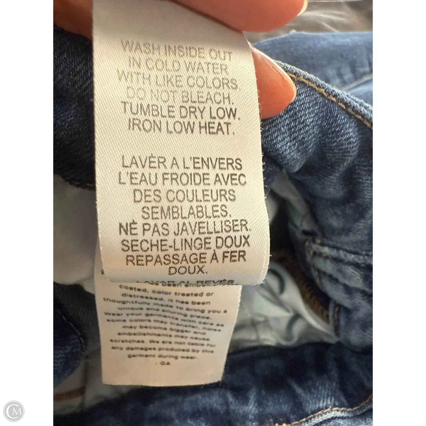 Jeans Skinny By Good American In Blue Denim, Size: 4