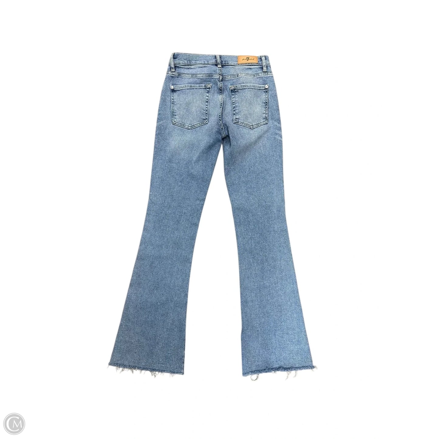 Jeans Boot Cut By 7 For All Mankind In Blue Denim, Size: 4