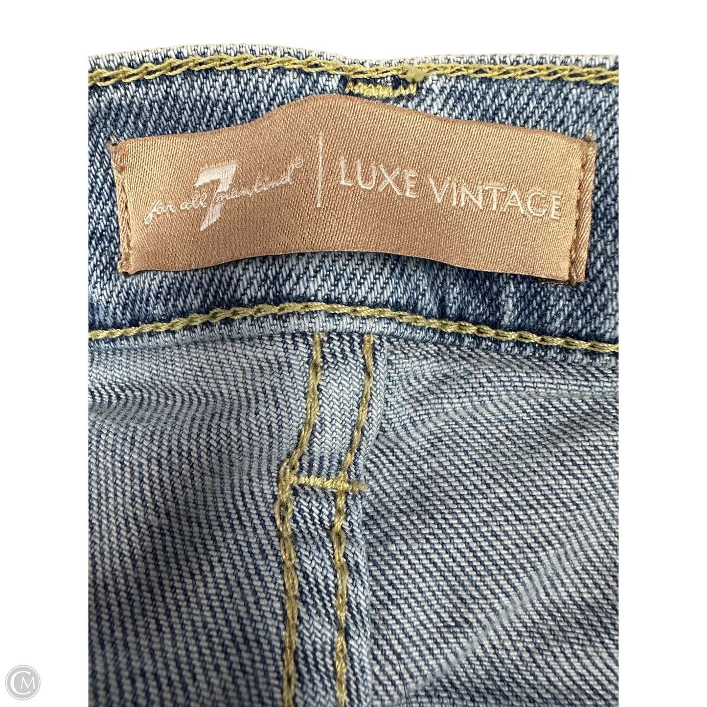 Jeans Boot Cut By 7 For All Mankind In Blue Denim, Size: 4