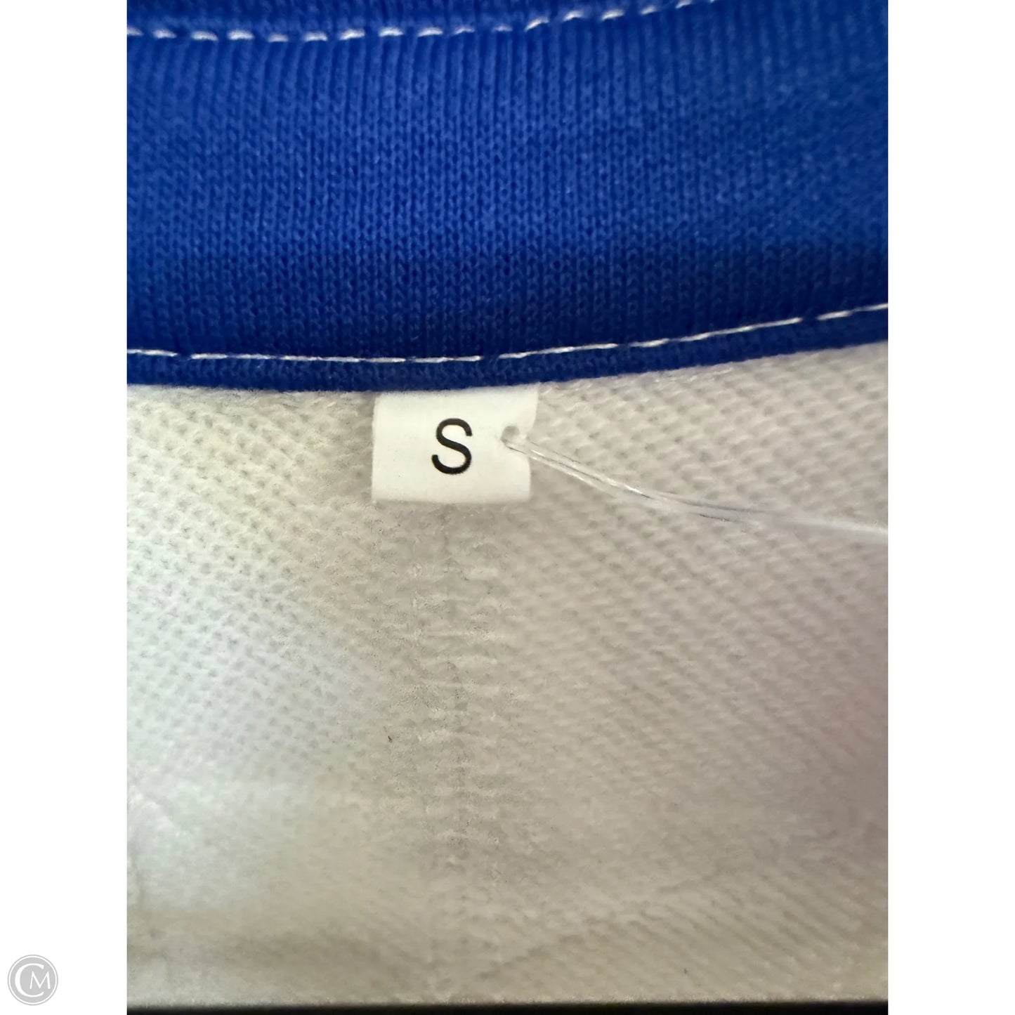 Top Long Sleeve By Clothes Mentor In Blue & White, Size: S