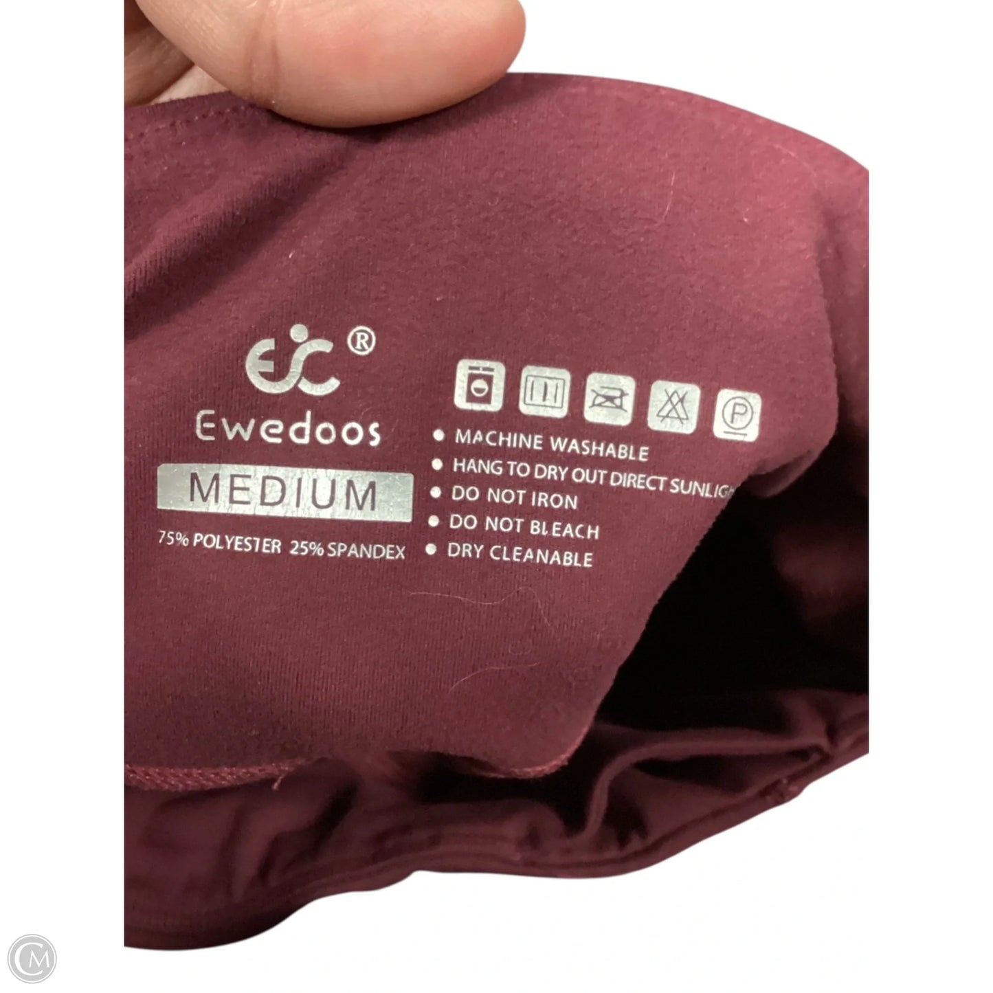 Athletic Leggings By Cme In Maroon, Size: M
