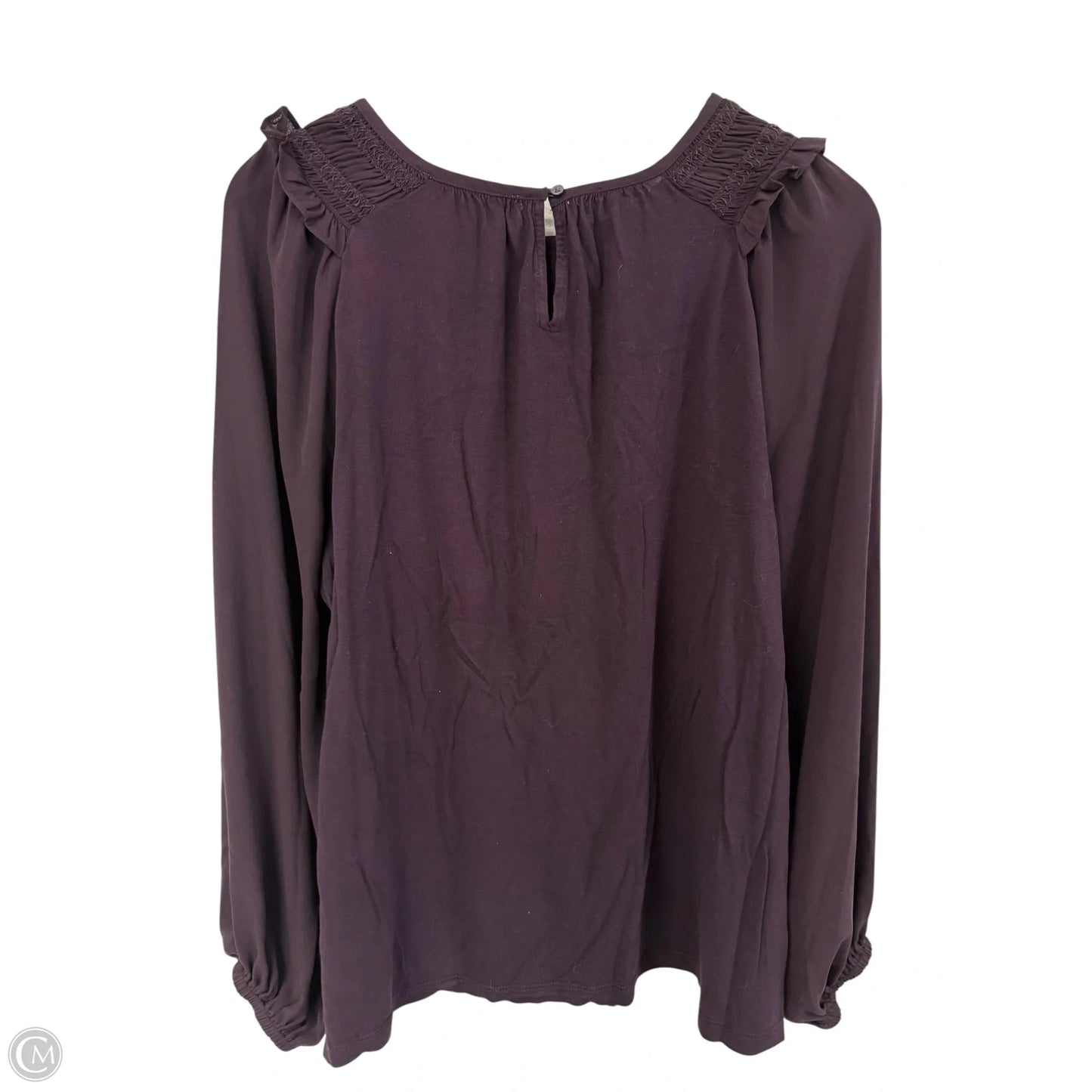 Top Long Sleeve By Loft In Purple, Size: L