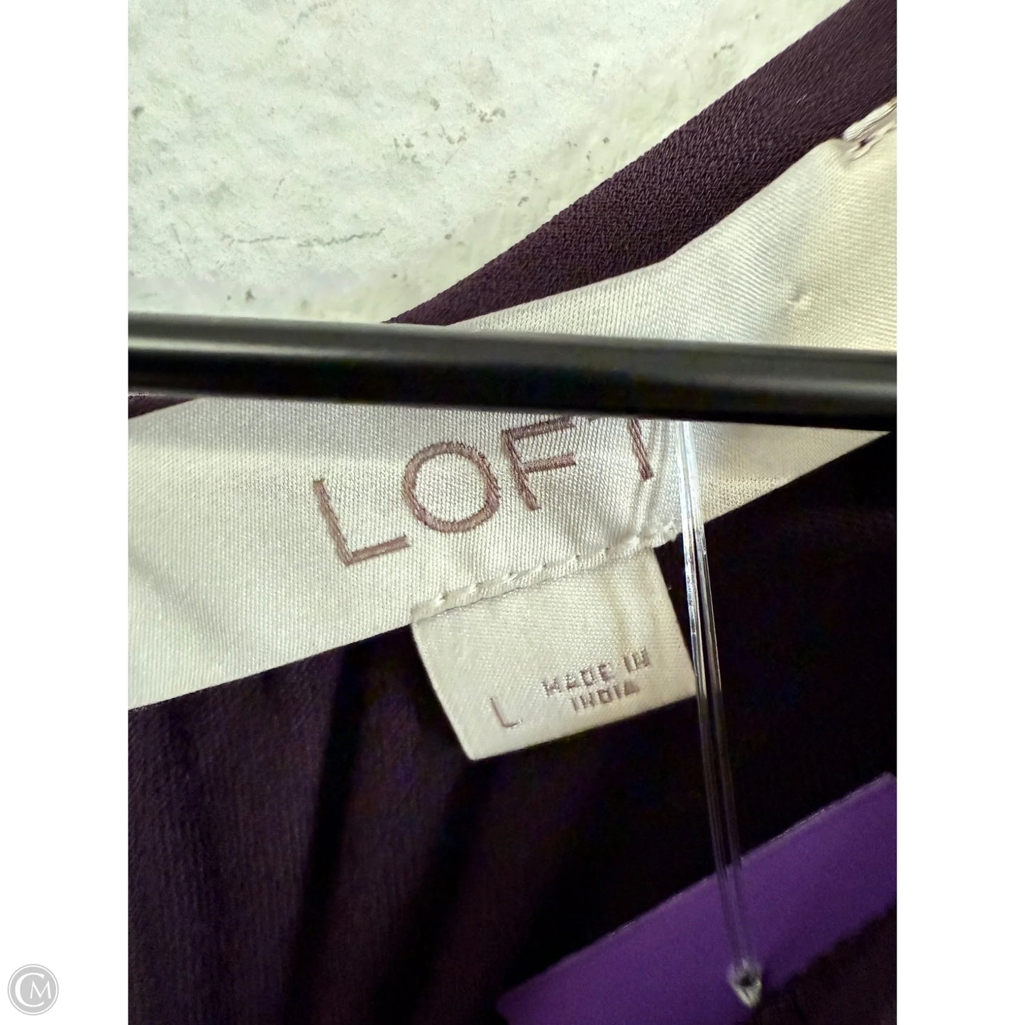 Top Long Sleeve By Loft In Purple, Size: L