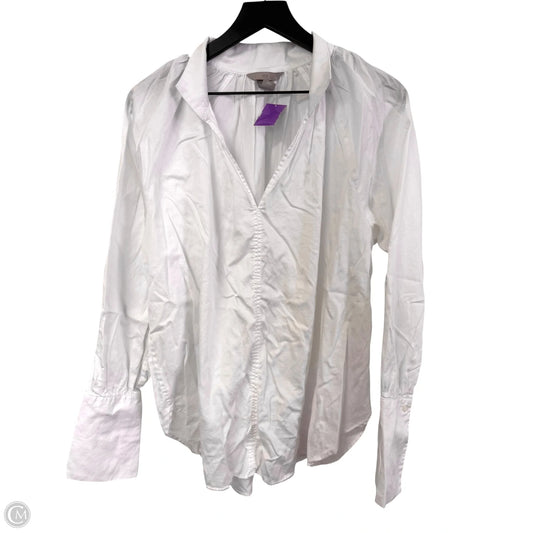 Top Long Sleeve By H&m In White, Size: L