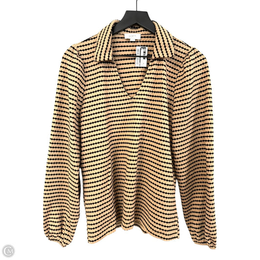 Top Long Sleeve By Loft In Black & Brown, Size: M