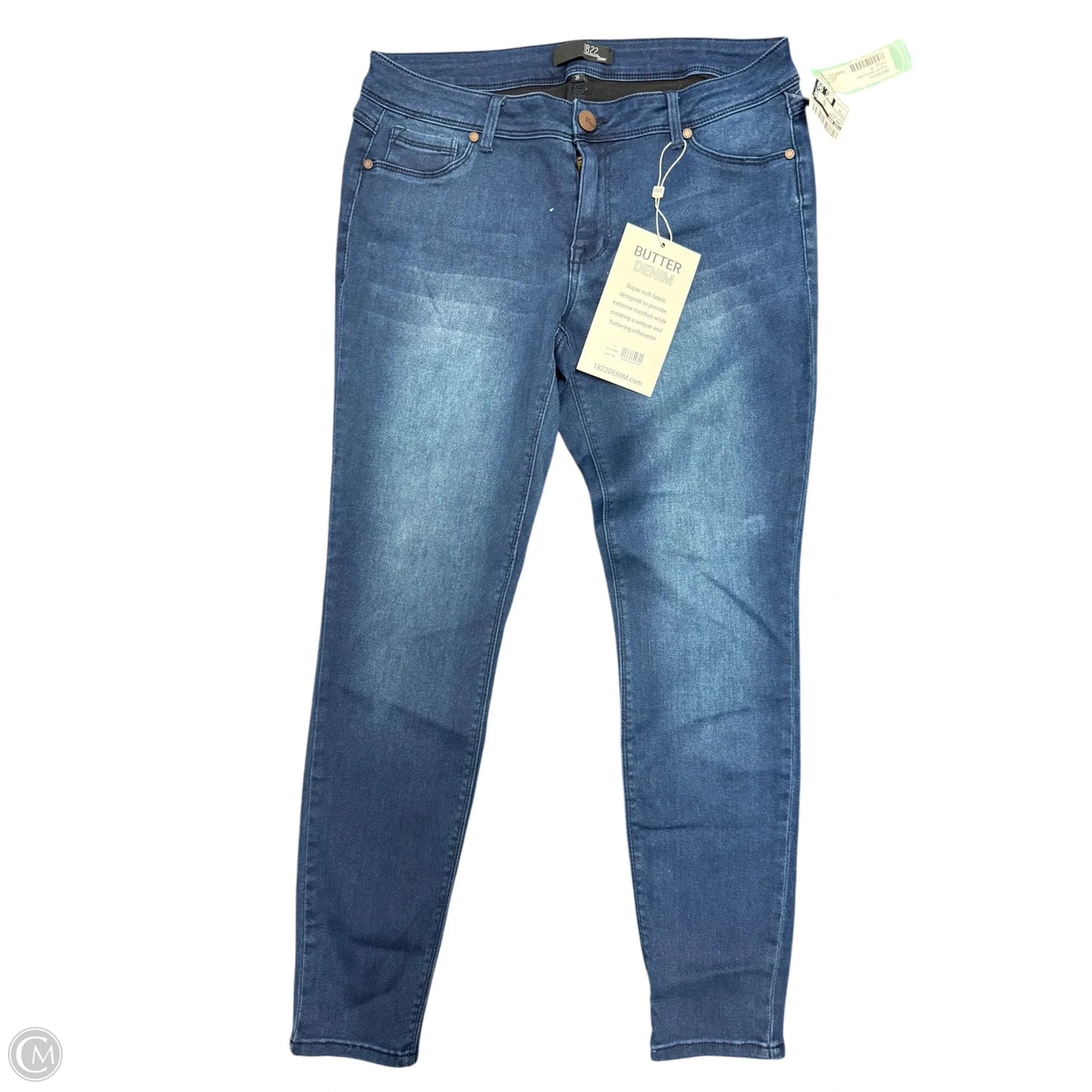 Jeans Skinny By 1822 Denim In Blue Denim, Size: 12