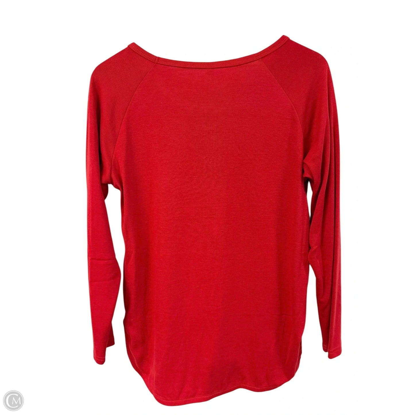 Top Long Sleeve Basic By Cme In Red, Size: M