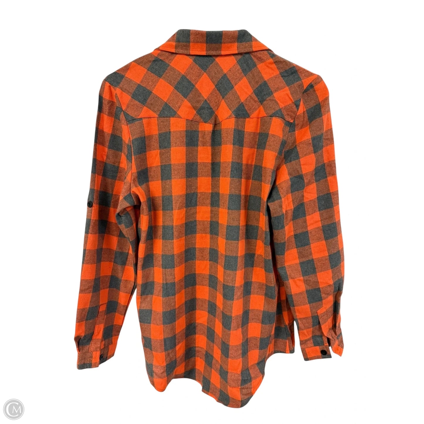 Blouse Long Sleeve By Cme In Grey & Orange, Size: S
