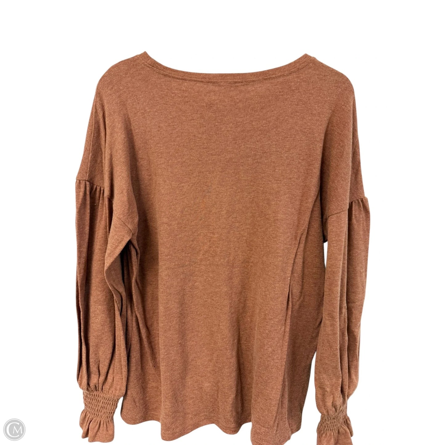 Top Long Sleeve By Clothes Mentor In Brown, Size: L