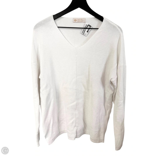 Top Long Sleeve By Leela & Lavender In White, Size: L