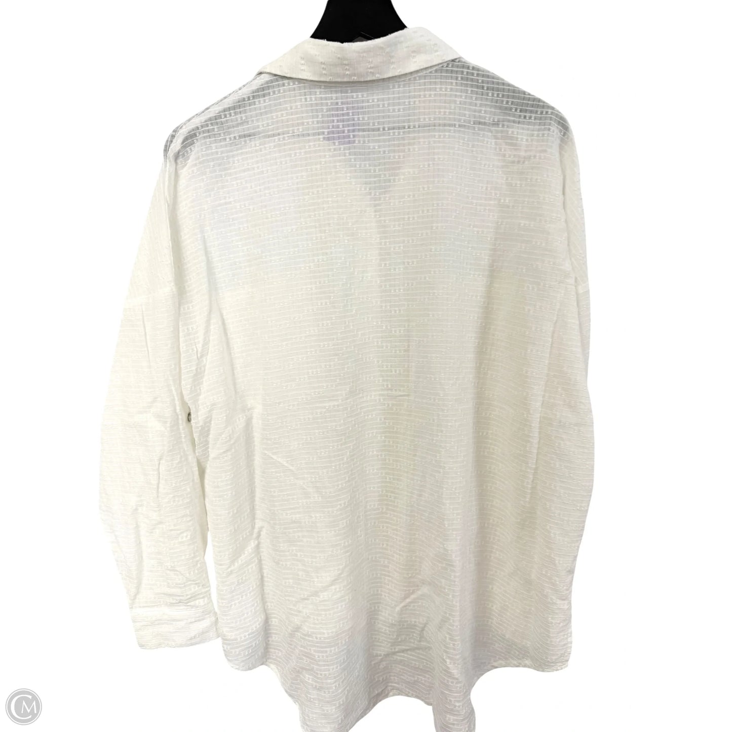 Blouse Long Sleeve By Molly Bracken In White, Size: L