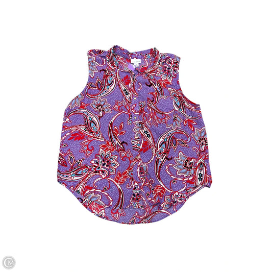 Top Sleeveless By Liz Claiborne In Multi-colored, Size: Xl