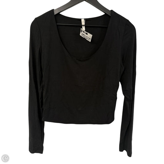 Top Long Sleeve Basic By Clothes Mentor In Black, Size: L