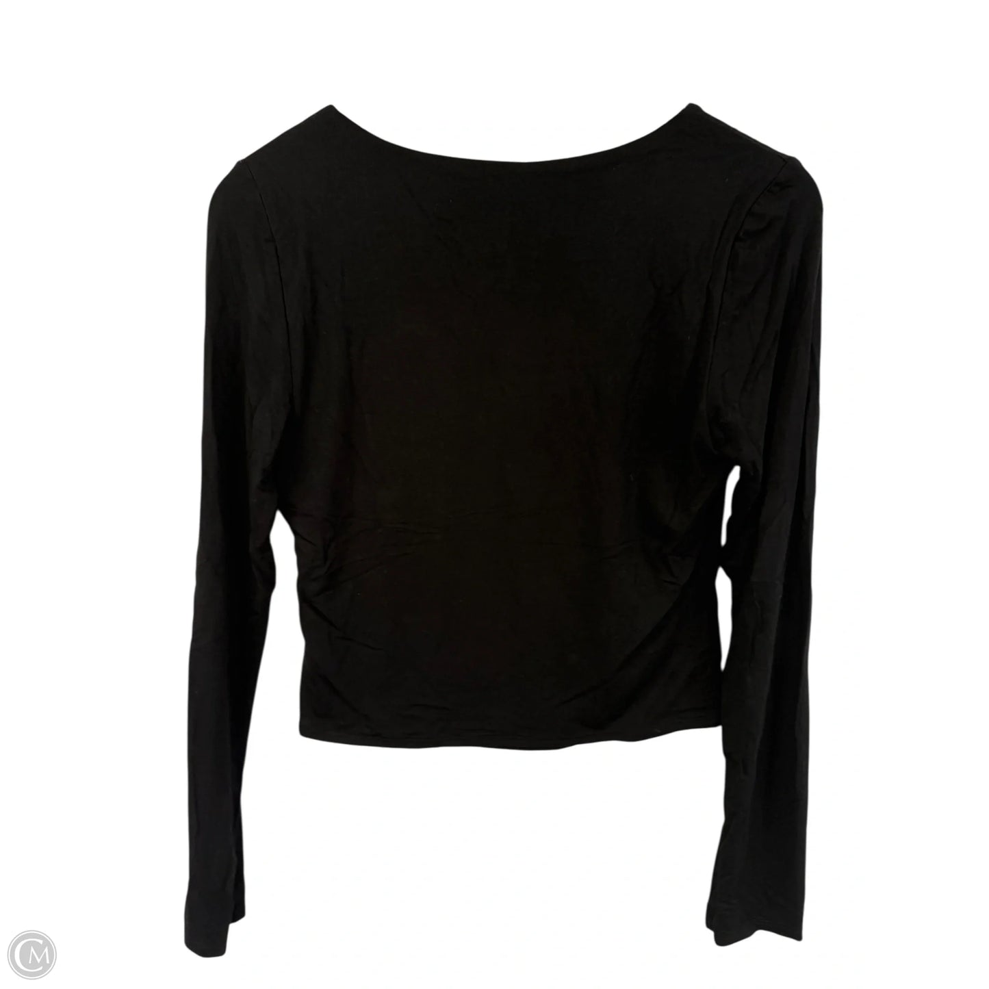 Top Long Sleeve Basic By Clothes Mentor In Black, Size: L