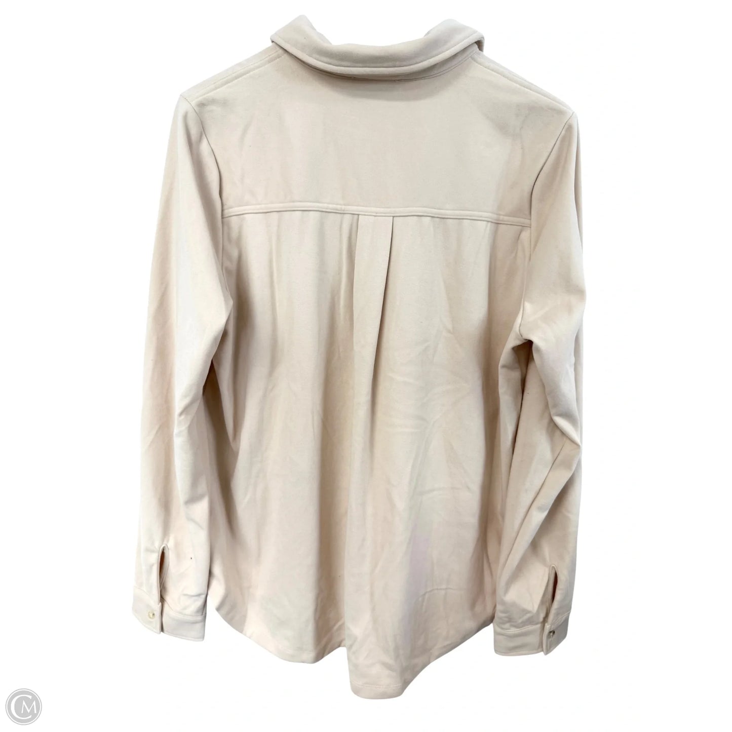 Blouse Long Sleeve By Clothes Mentor In Cream, Size: Xl