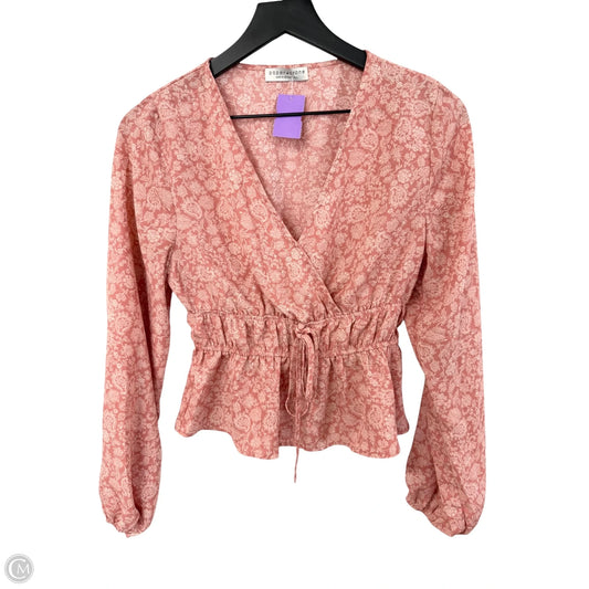 Top Long Sleeve By Paper Crane In Pink, Size: S