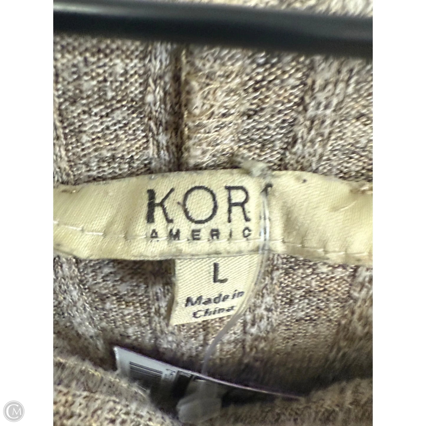 Top Long Sleeve By Kori America In Beige, Size: L