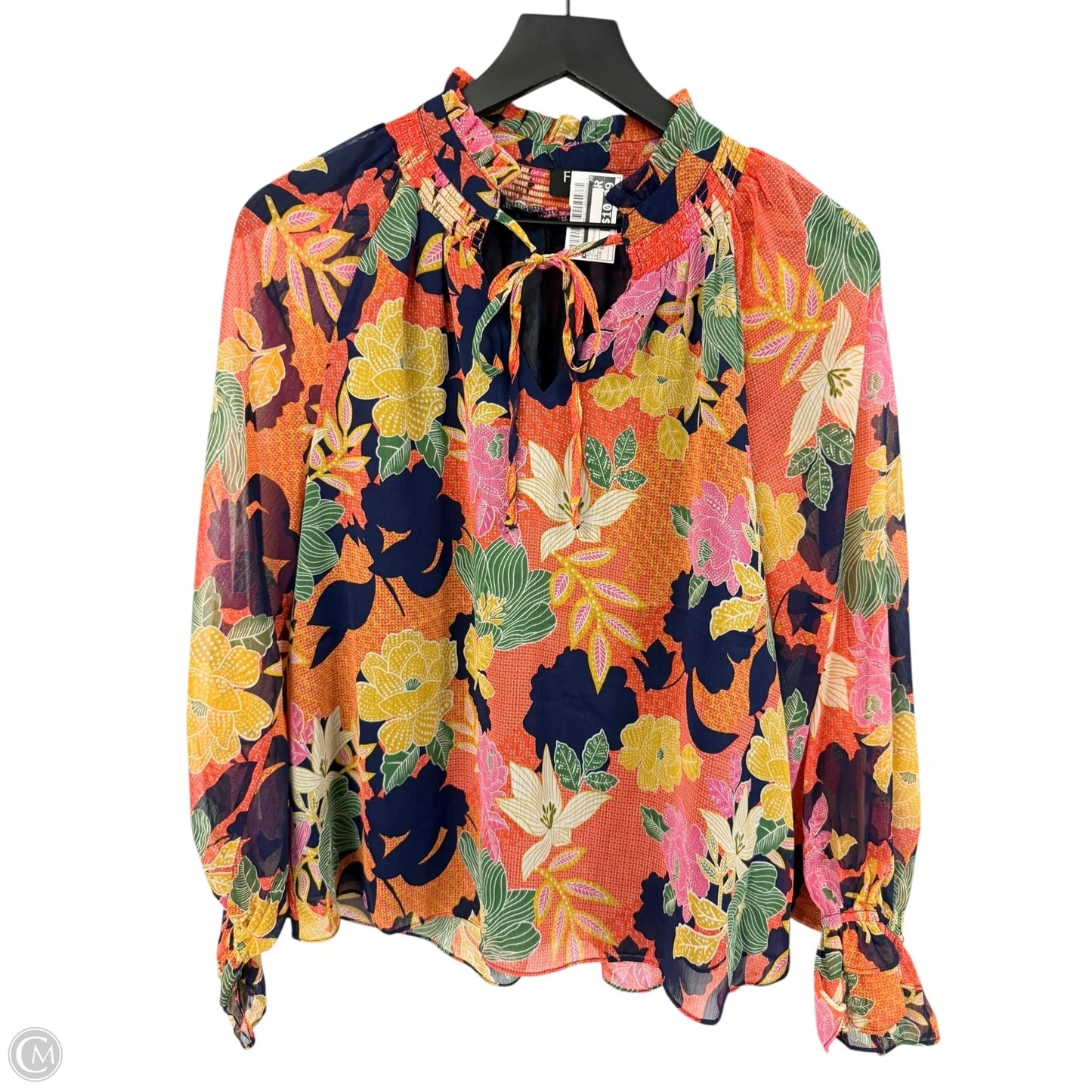 Top Long Sleeve By Fate In Floral Print, Size: S