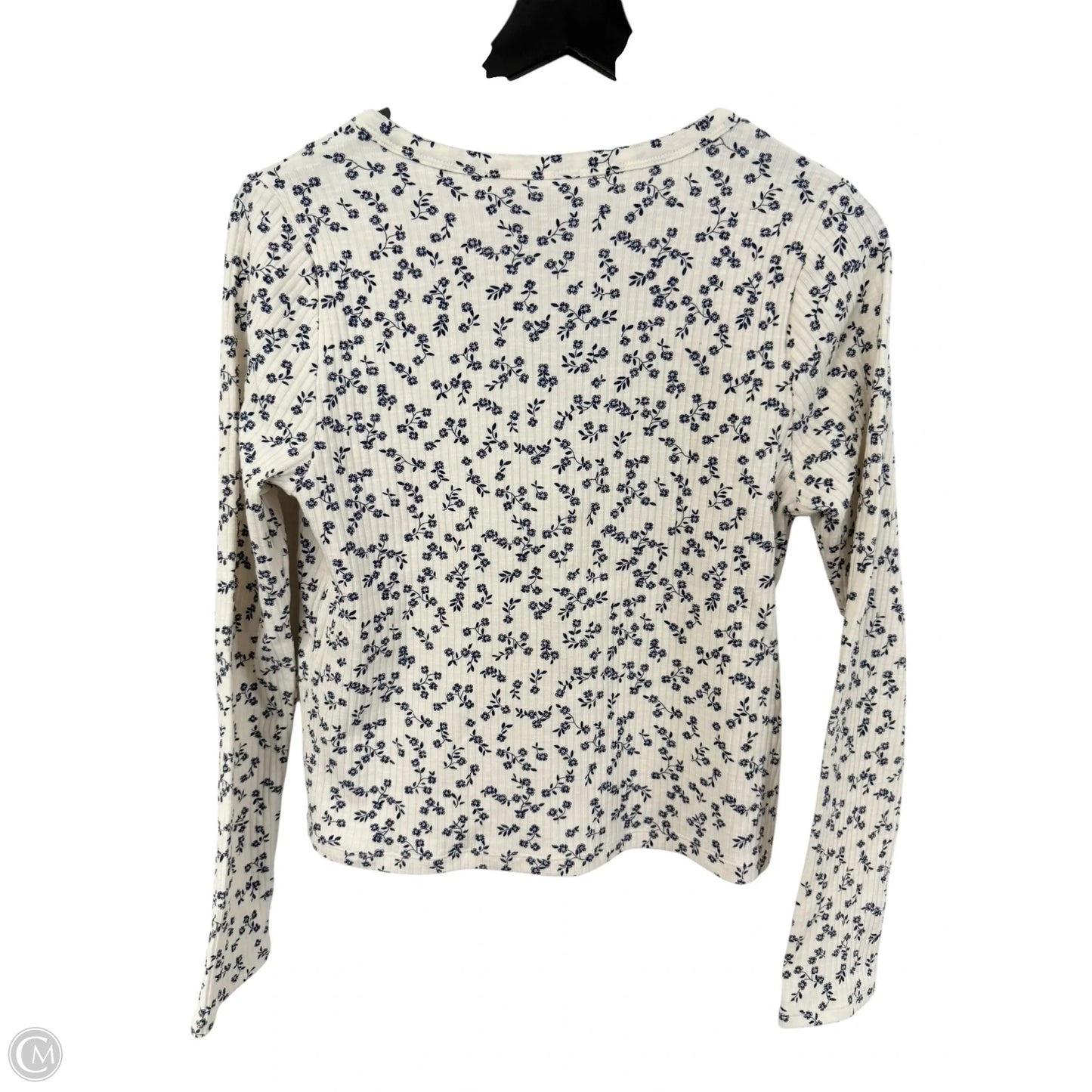 Top Long Sleeve By Old Navy In Blue & White, Size: L