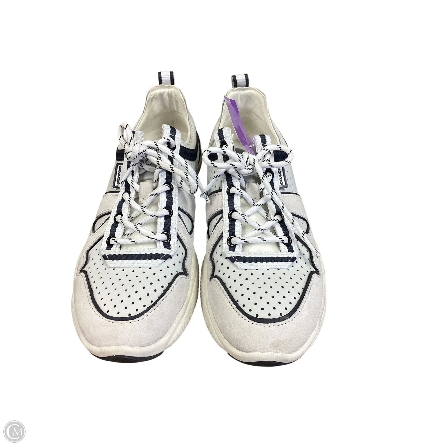 Shoes Designer By Coach In Blue & White, Size: 7.5
