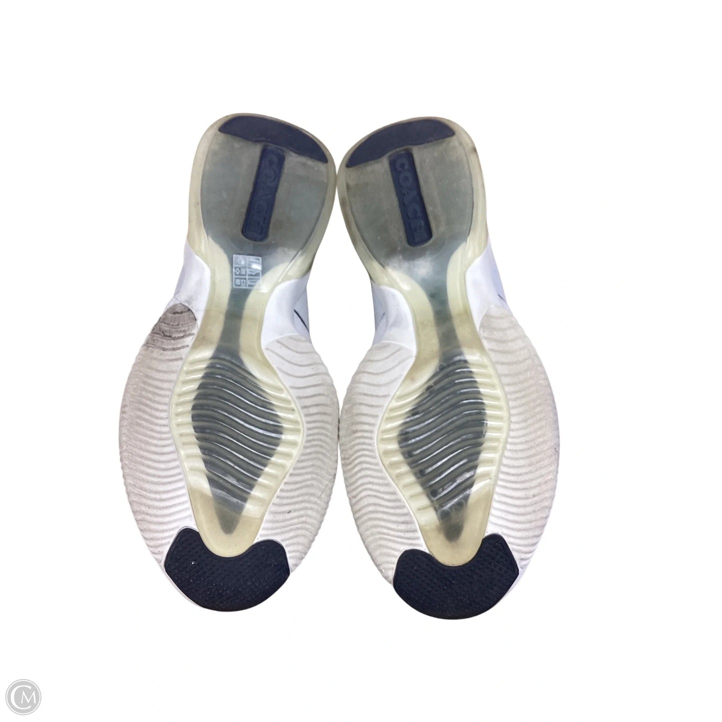 Shoes Designer By Coach In Blue & White, Size: 7.5