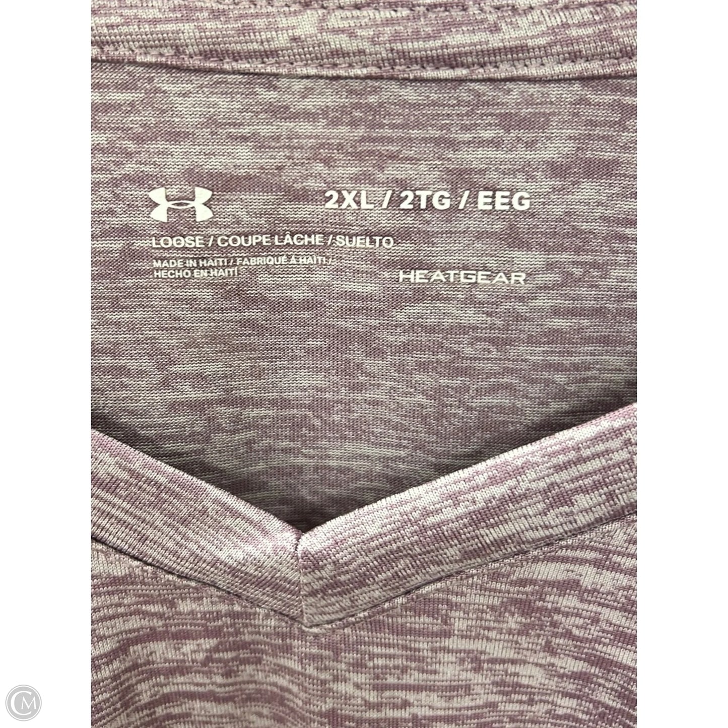 Athletic Top Short Sleeve By Under Armour In Purple, Size: 2x