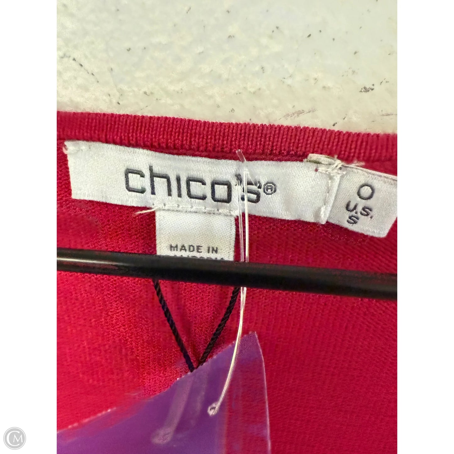 Top Long Sleeve Basic By Chicos In Pink, Size: S