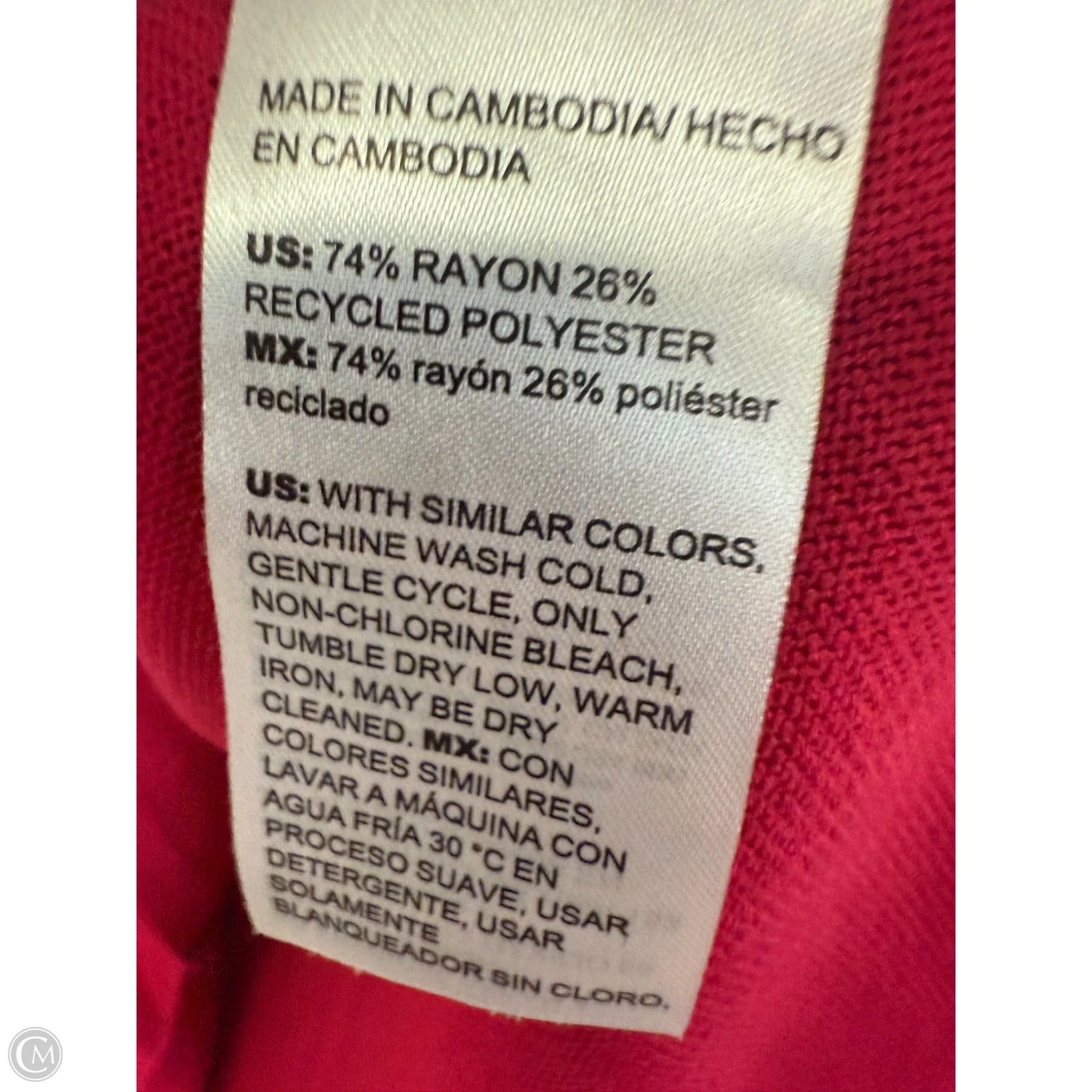 Top Long Sleeve Basic By Chicos In Pink, Size: S