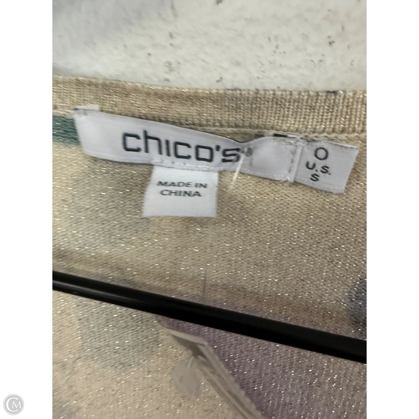 Top Long Sleeve By Chicos In Floral Print, Size: S