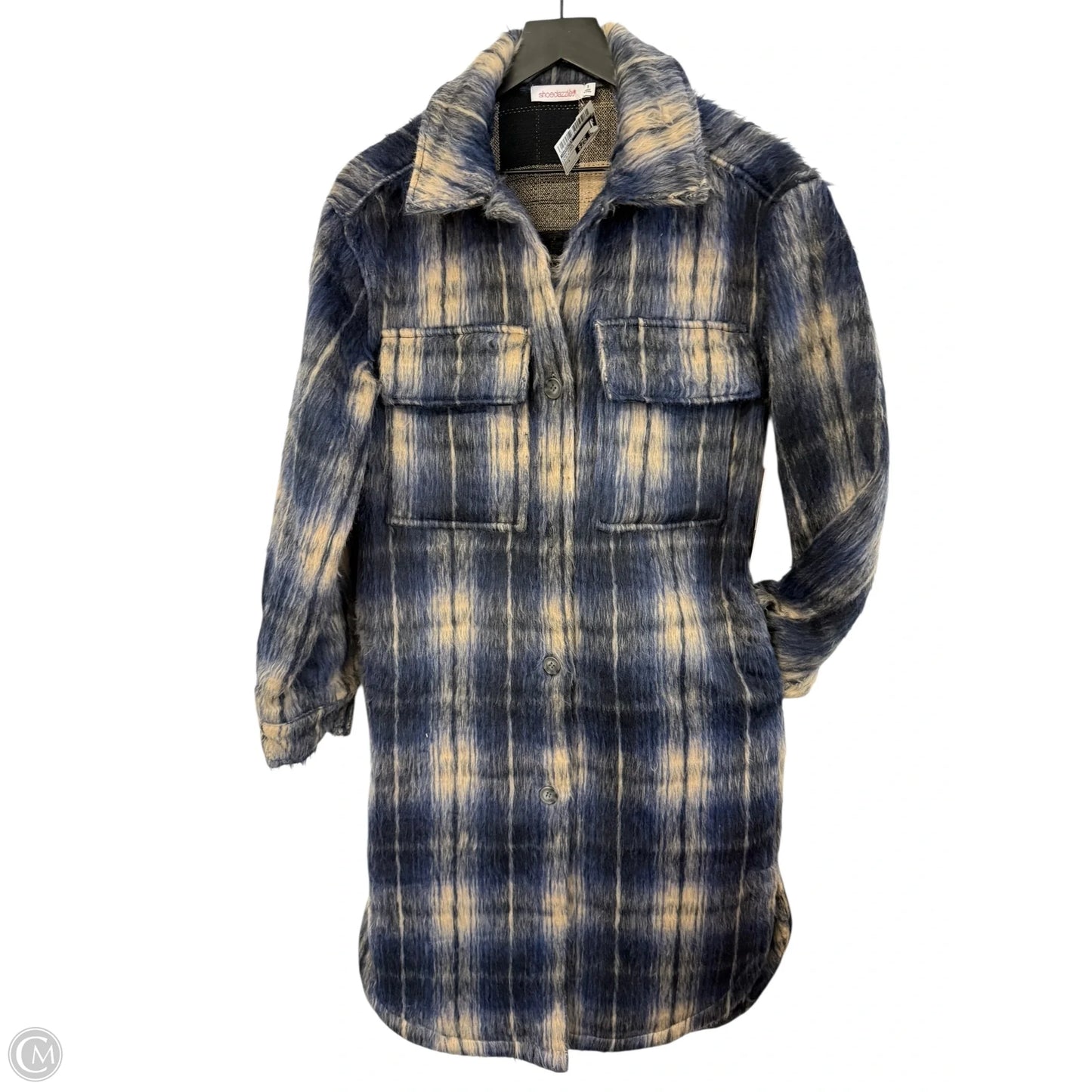 Coat Other By Shoedazzle In Blue & Cream, Size: S