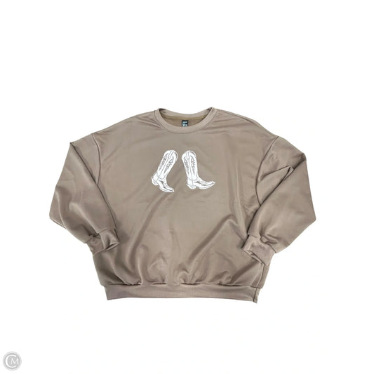 Top Long Sleeve By Shein In Brown, Size: Xl