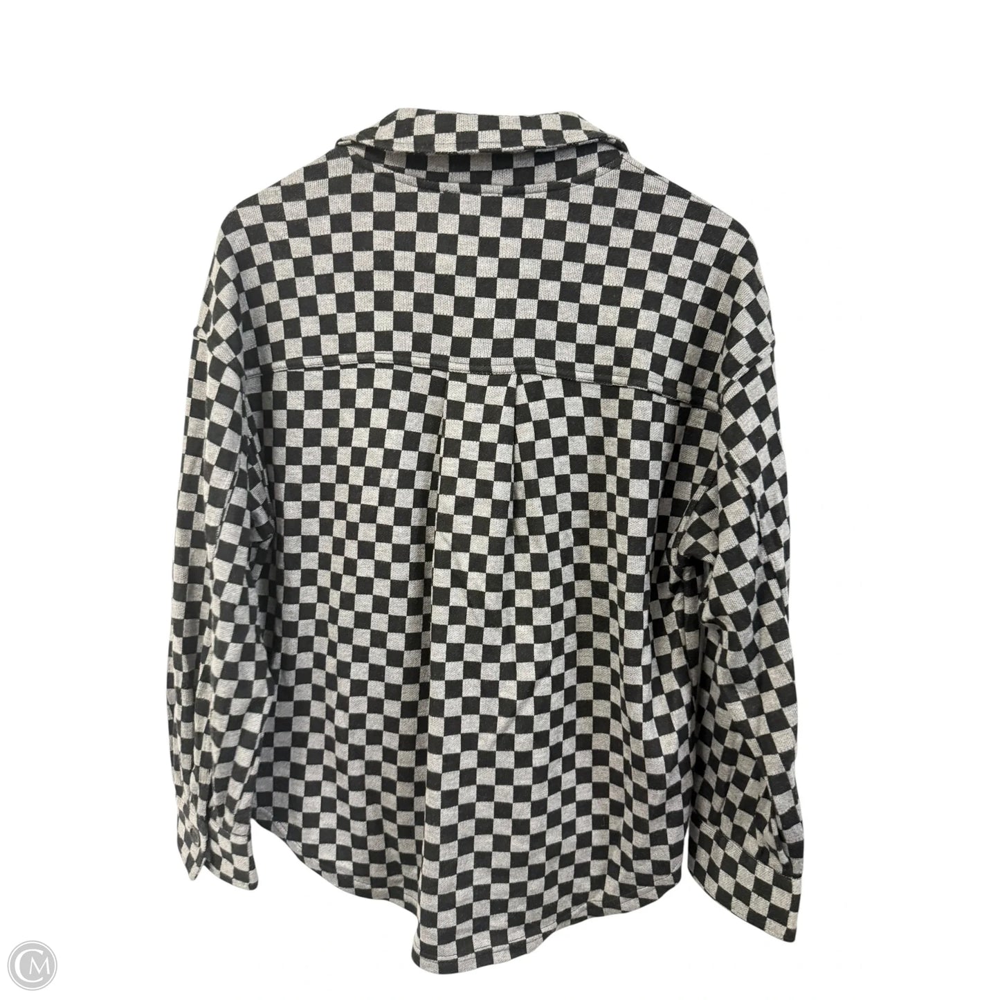 Jacket Shirt By Cmc In Black & Grey, Size: S