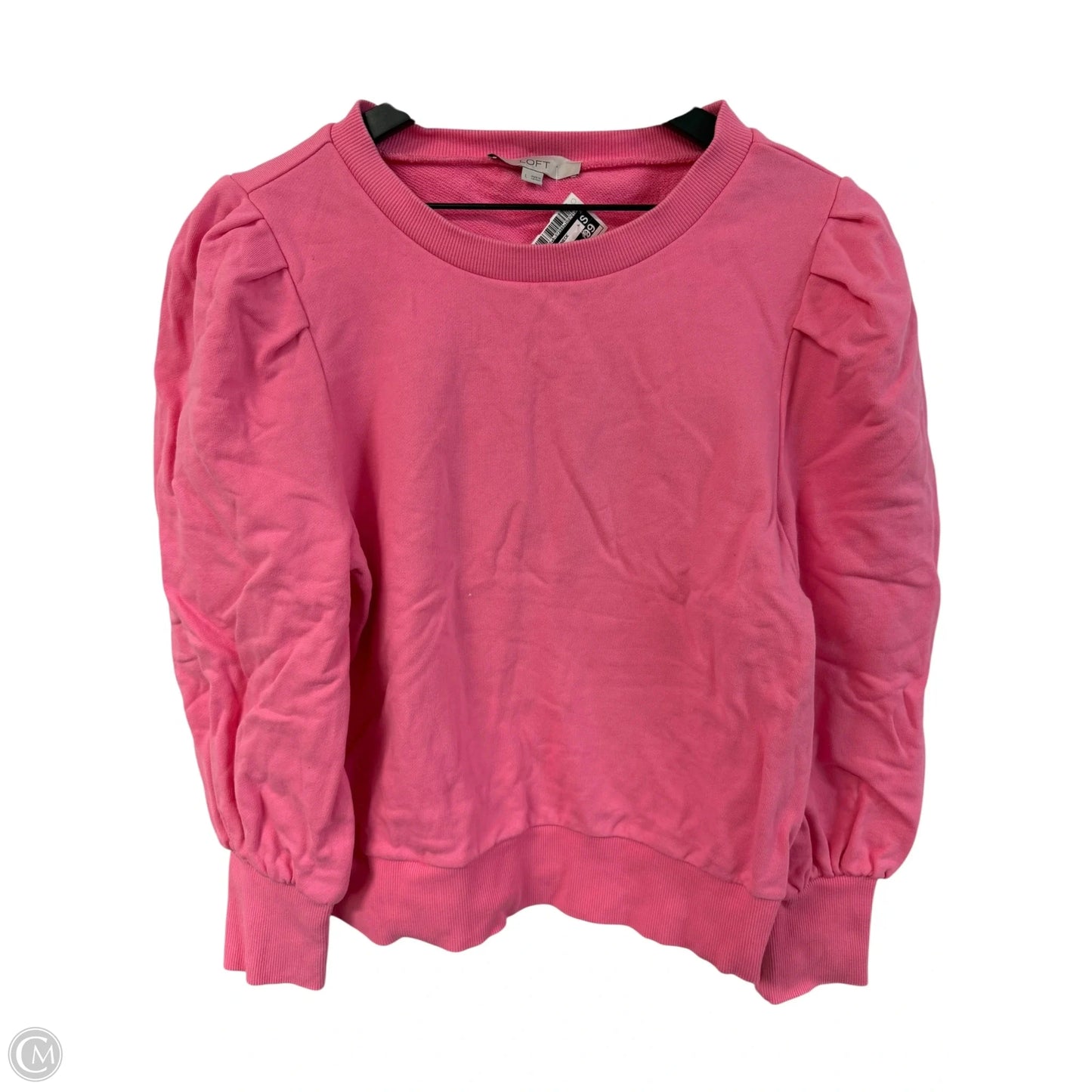 Sweatshirt Crewneck By Loft In Pink, Size: L