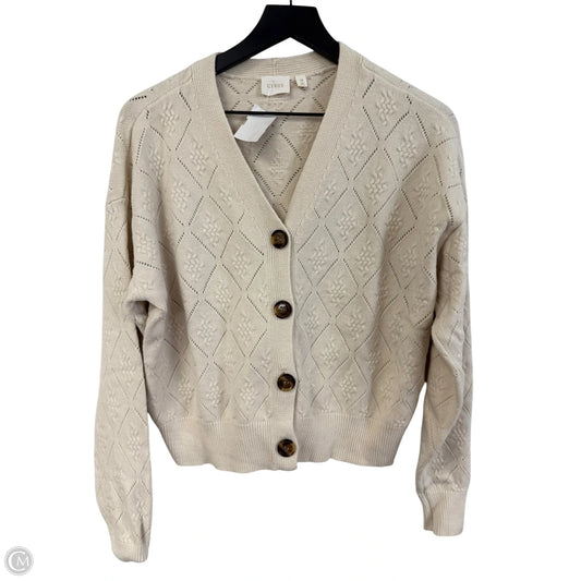 Sweater Cardigan By Cyrus Knits In Cream, Size: M