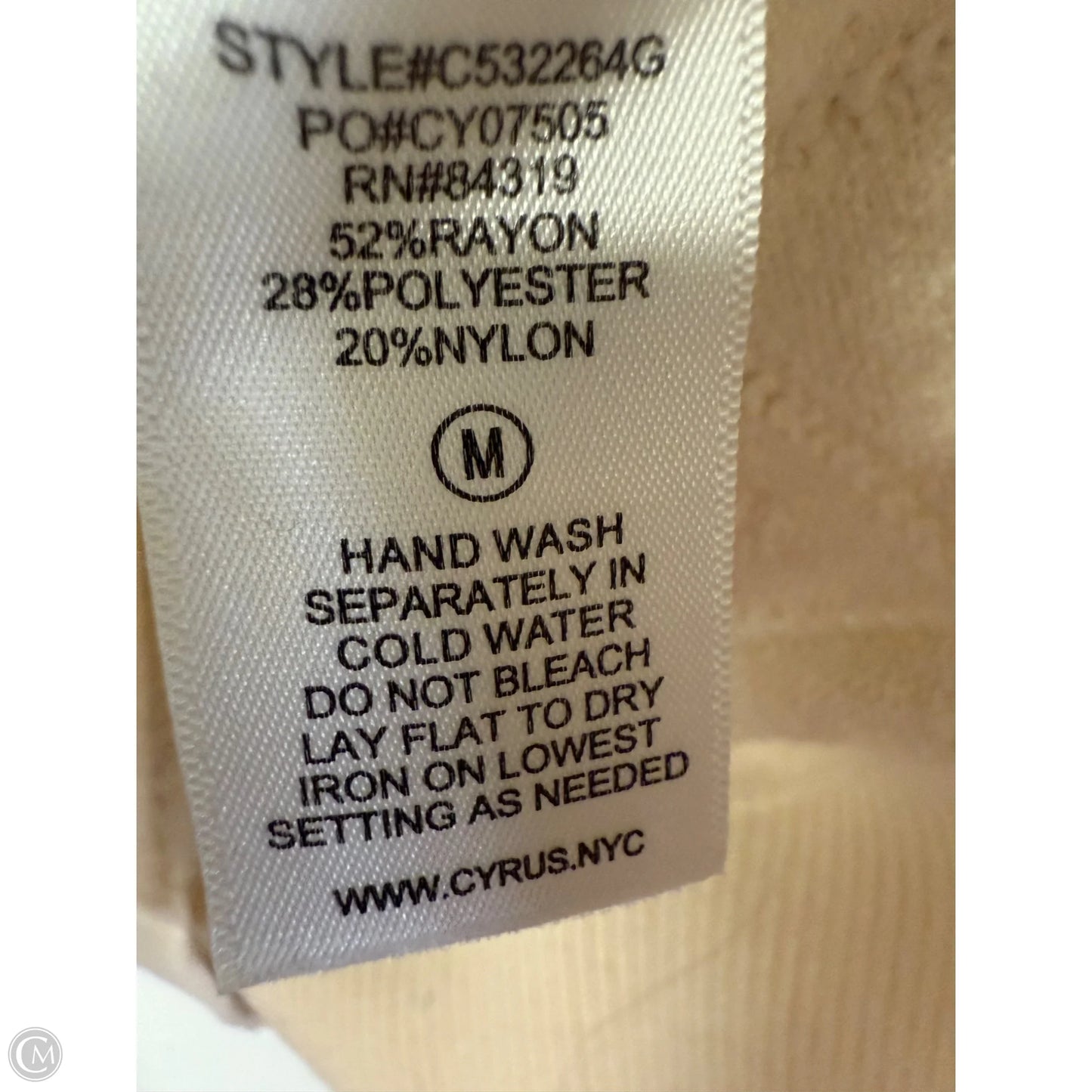 Sweater Cardigan By Cyrus Knits In Cream, Size: M