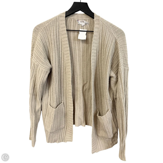 Cardigan By Pink Rose In Tan, Size: M