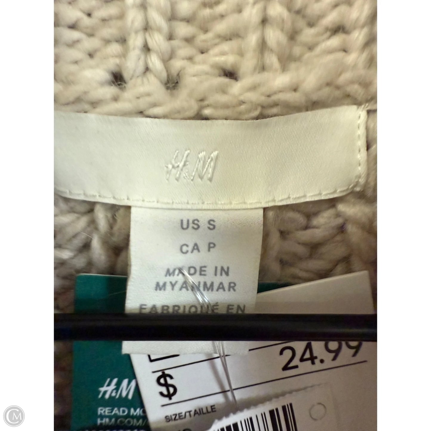 Sweater By H&m In Cream, Size: S