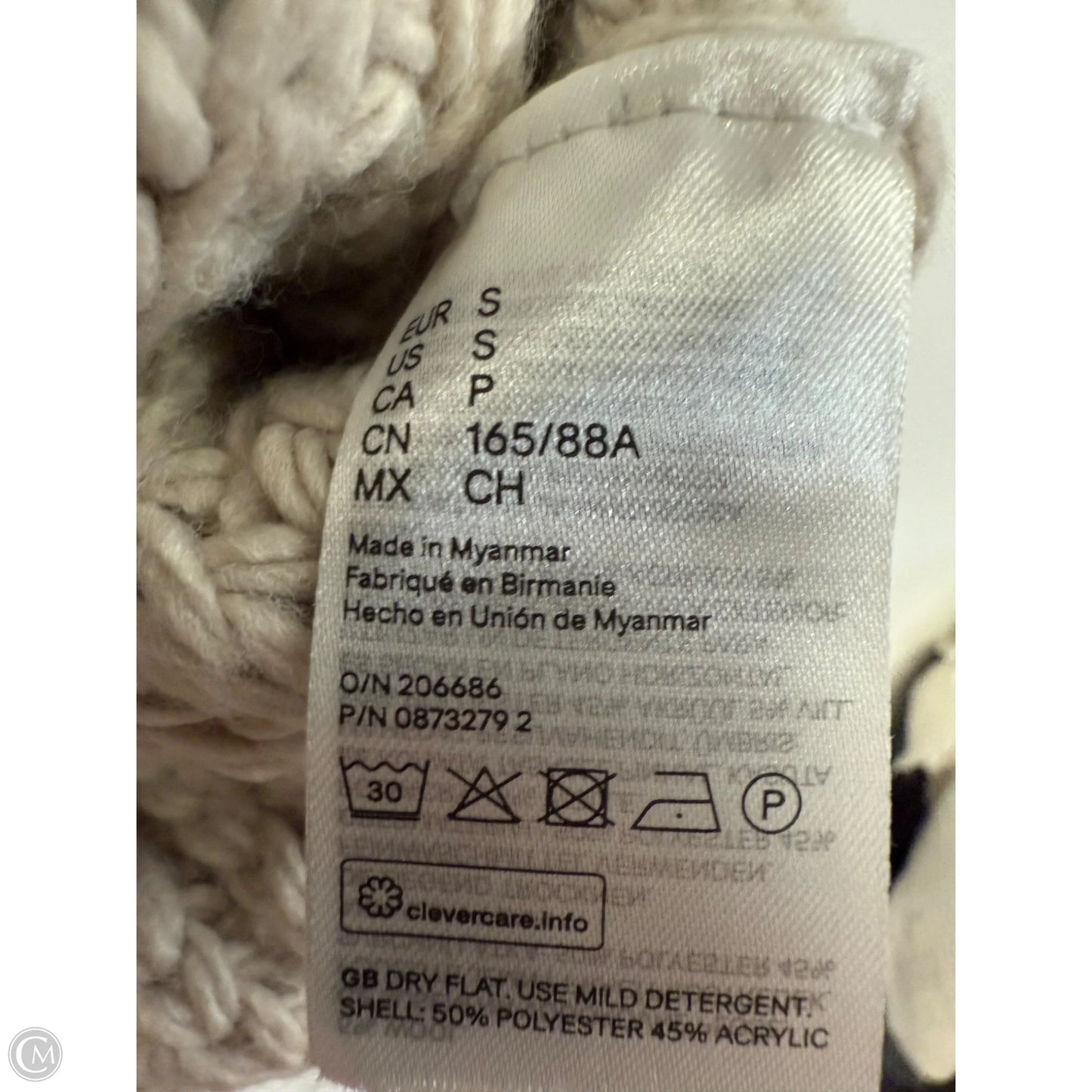 Sweater By H&m In Cream, Size: S