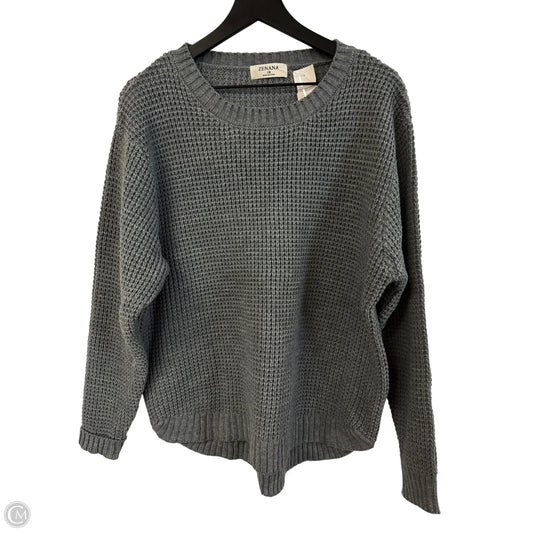 Sweater By Zenana Outfitters In Grey, Size: 1x